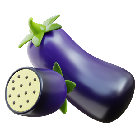 Eggplant  3D Icon