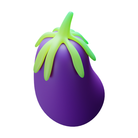 Eggplant 3D Illustration