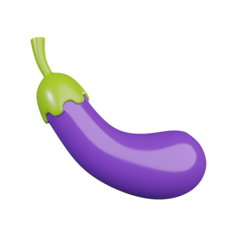 Eggplant 3D Illustration