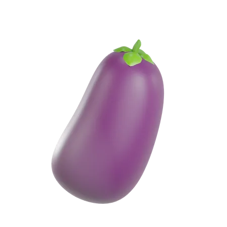 3 D Render Eggplant Object 3D Illustration