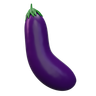 eggplant vegetable 3d logo