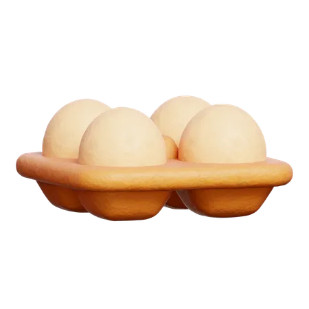 3 D Eggs Bakery Dessert Baking Tools 3 D Rendering 3D Icon