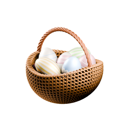 Eggs Basket  3D Icon