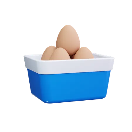 Eggs Basket  3D Icon