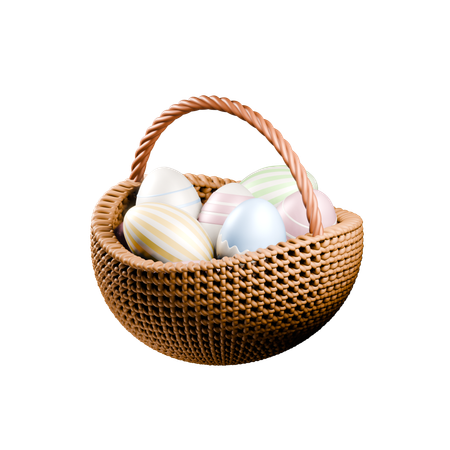 Eggs Basket  3D Icon