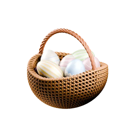 Eggs Basket  3D Icon