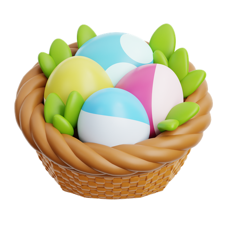 Eggs Basket  3D Icon
