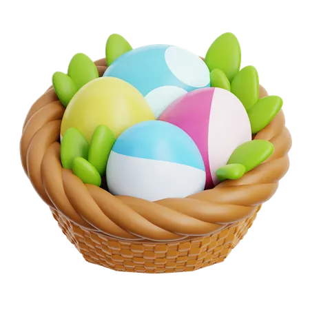 Eggs Basket  3D Icon