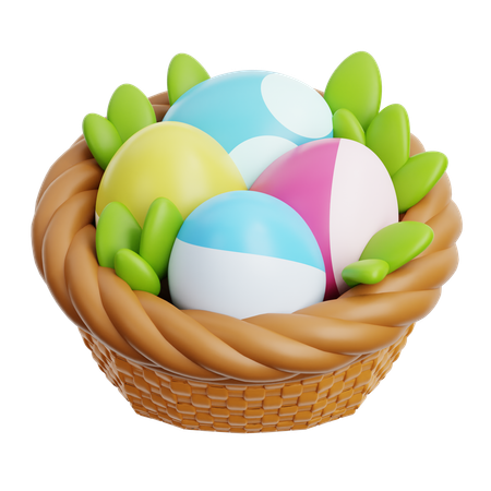 Eggs Basket  3D Icon