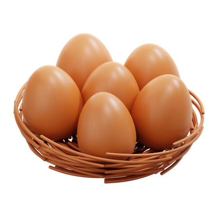 Eggs In The Nset  3D Icon