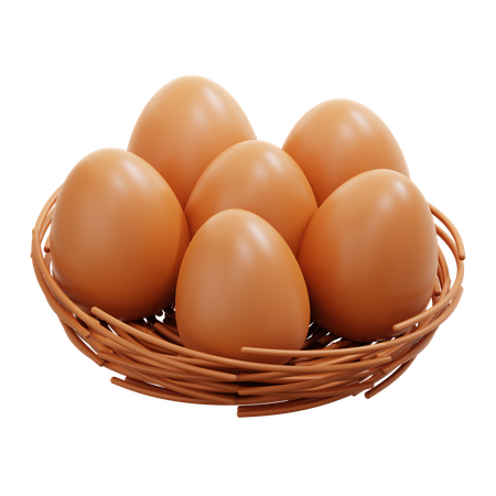 Eggs In The Nset  3D Icon