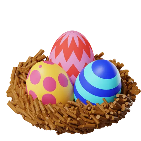 Eggs Nest  3D Icon