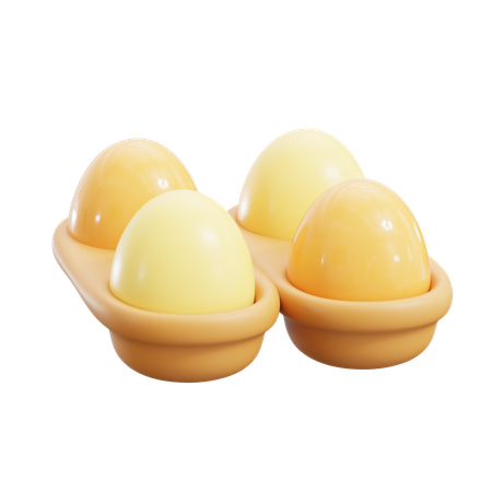 Eggs Tray  3D Icon