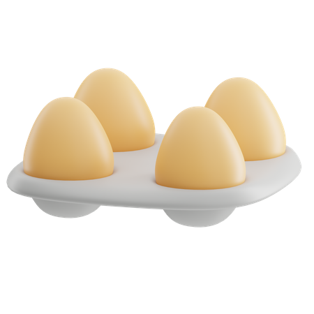 Eggs Tray  3D Icon