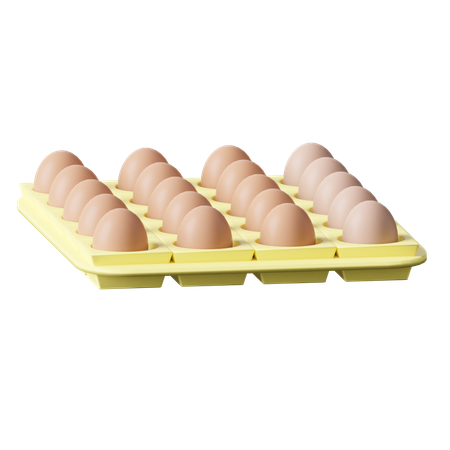 Eggs Tray  3D Icon