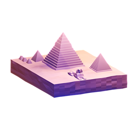 Egipt Giza Piramids  3D Icon