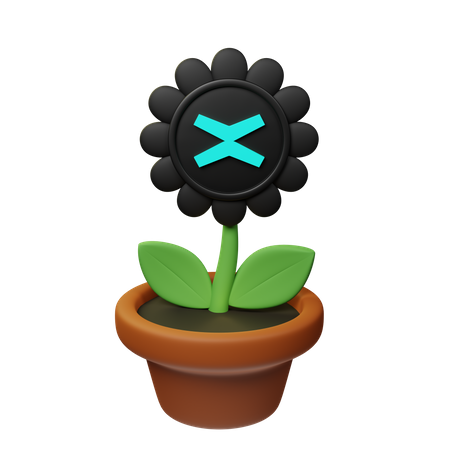 Egld Crypto Plant Pot  3D Icon