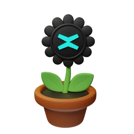 Egld Crypto Plant Pot  3D Icon