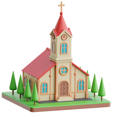 Église  3D Icon