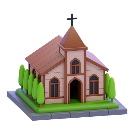 Église  3D Icon