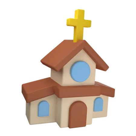 Église catholique  3D Icon