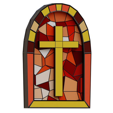 Vitrail d'église  3D Icon