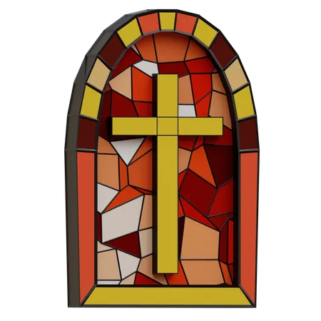 Vitrail d'église  3D Icon