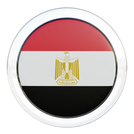 Egypt Flag Glass  3D Icon