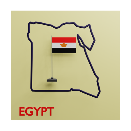 Egypt map  3D Icon