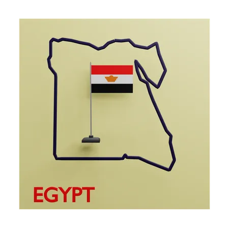 Egypt map  3D Icon