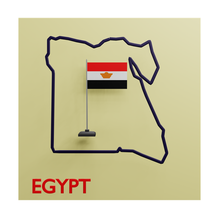 Egypt map  3D Icon