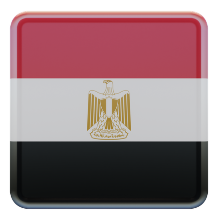 Egypt Square Flag  3D Icon