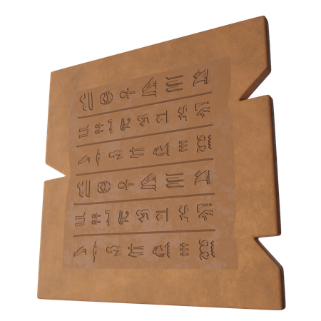 Egyptian Hieroglyphs  3D Icon