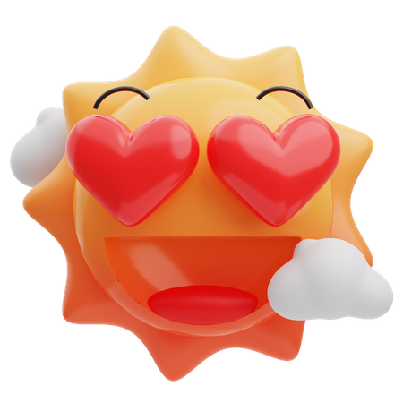 Ehrfürchtige Sonne  3D Emoji