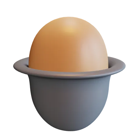 Gekochtes Ei  3D Illustration