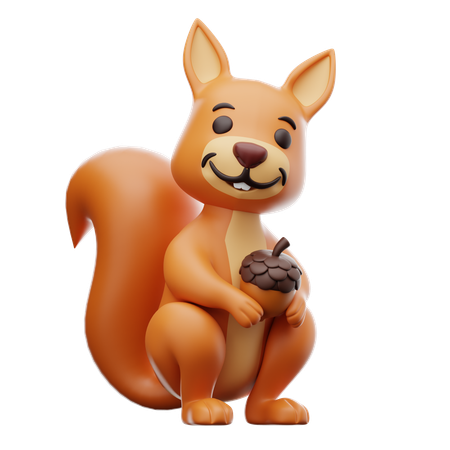 Eichhörnchen  3D Icon