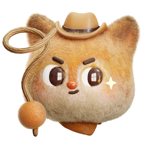 Eichhörnchen-Cowboy  3D Icon