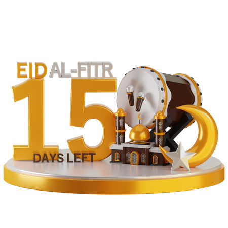 Eid al fitr quedan 15 días  3D Illustration