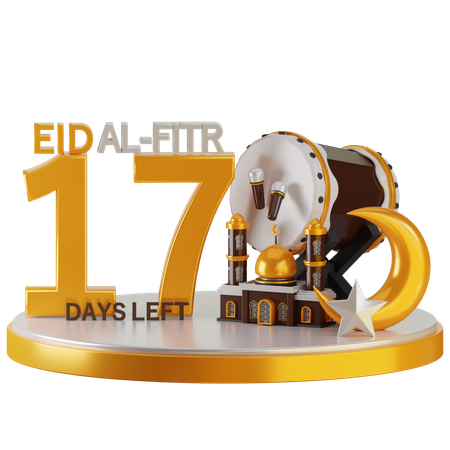 Eid al fitr quedan 17 días  3D Illustration