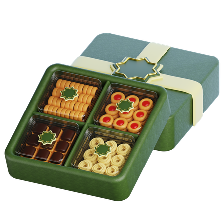 Eid Cookie Jar Set Hampers  3D Icon