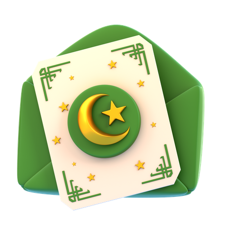 이드 인사말 카드  3D Icon
