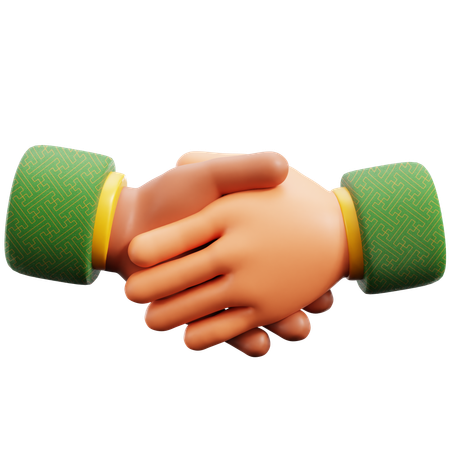 Eid Handshake  3D Icon