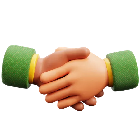 Eid Handshake  3D Icon