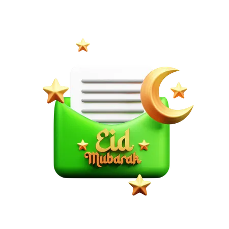 Eid Invitation Card  3D Icon