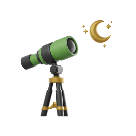 Eid Mond Teleskop  3D Icon