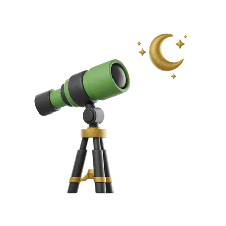 Eid Mond Teleskop  3D Icon