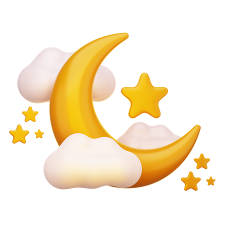 Eid Moon  3D Icon