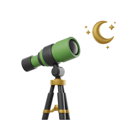 Telescópio lunar eid  3D Icon