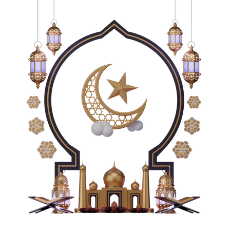 Eid Mubarak  3D Illustration