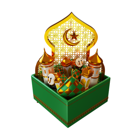 Cadeau eid mubarak  3D Illustration